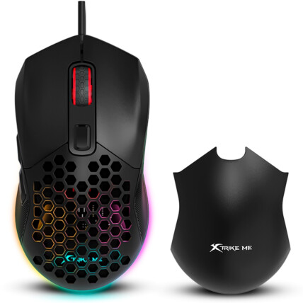 Mouse Gamer Xtrike-ME GM-316 Preto RGB 7200dpi Customizável