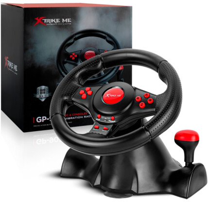 Volante e Pedal Driving Force Xtrike-me Gp-903 PC e Consoles