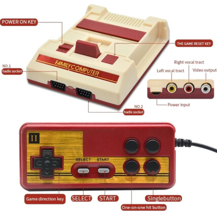 Mini Video Game Retro Com 132 Jogos E 2 Controles - FGYXJ-1