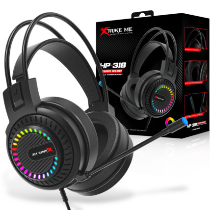 Headset Gamer com Fio Xtrike-ME HP-318 com Led RGB P2 3.5mm