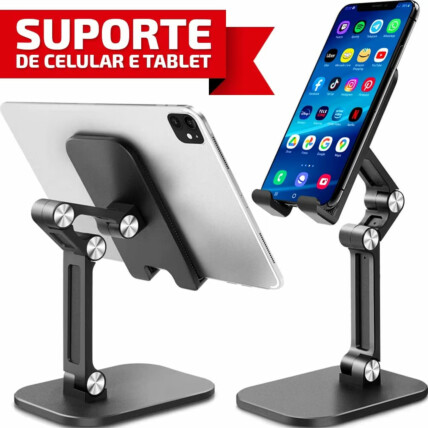 Suporte para Celular e Tablet de Mesa com Ajuste de Altura e Ângulo - ZJ-FP3