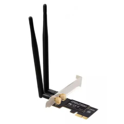 Placa De Rede Knup Pci -e X1 300mbps Wifi 2 Antena Kp-t118