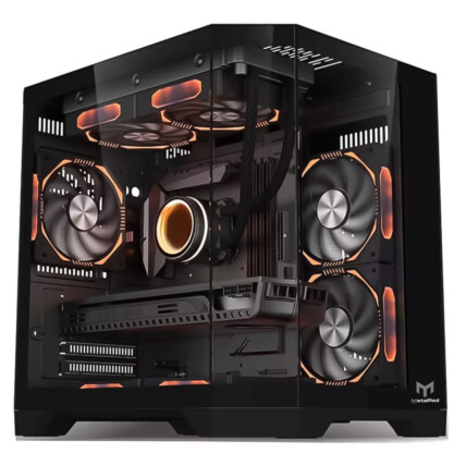 Gabinete Gamer Neptune Mini MetalRed M4 Sem Fans - Preto