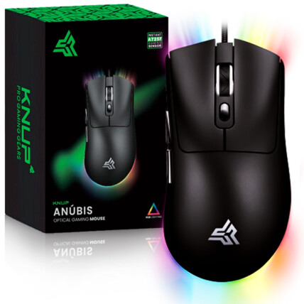 Mouse Gamer Com Fio USB 7200 DPI LED RGB KNUP - KP-MU021