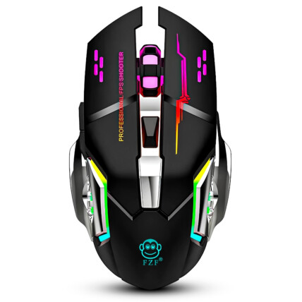 Mouse Gamer USB Com LED 4800 DPI 6 Botões EBAI - FZF-F9