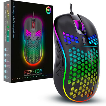 Mouse Gamer Usb com Led RGB e 7200 DPI Ebai - FZF-T98