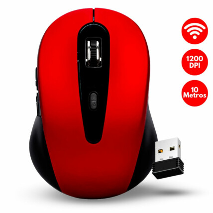 Mouse sem Fio Wireless 2.4Ghz Receptor Usb para PC e Notebook - 7100