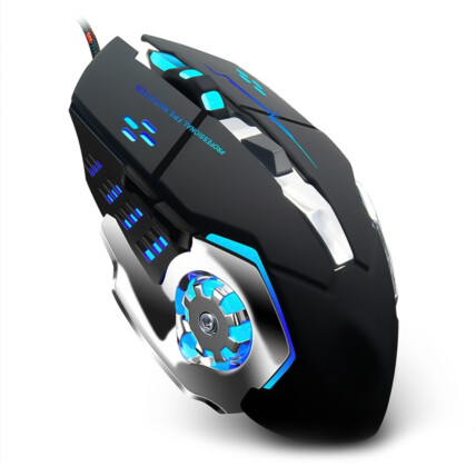 Mouse Gamer USB Com LED 4800 DPI 6 Botões EBAI - FZF-F9