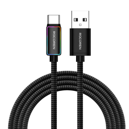 Cabo USB C Rocoren Micai Series USB A para USB C 3A 1m - RCXCAT-MC01