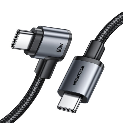 Cabo USB C Rocoren Kaijia Data USB C para USB C 60W 1m - RCXCTT-KJ0G